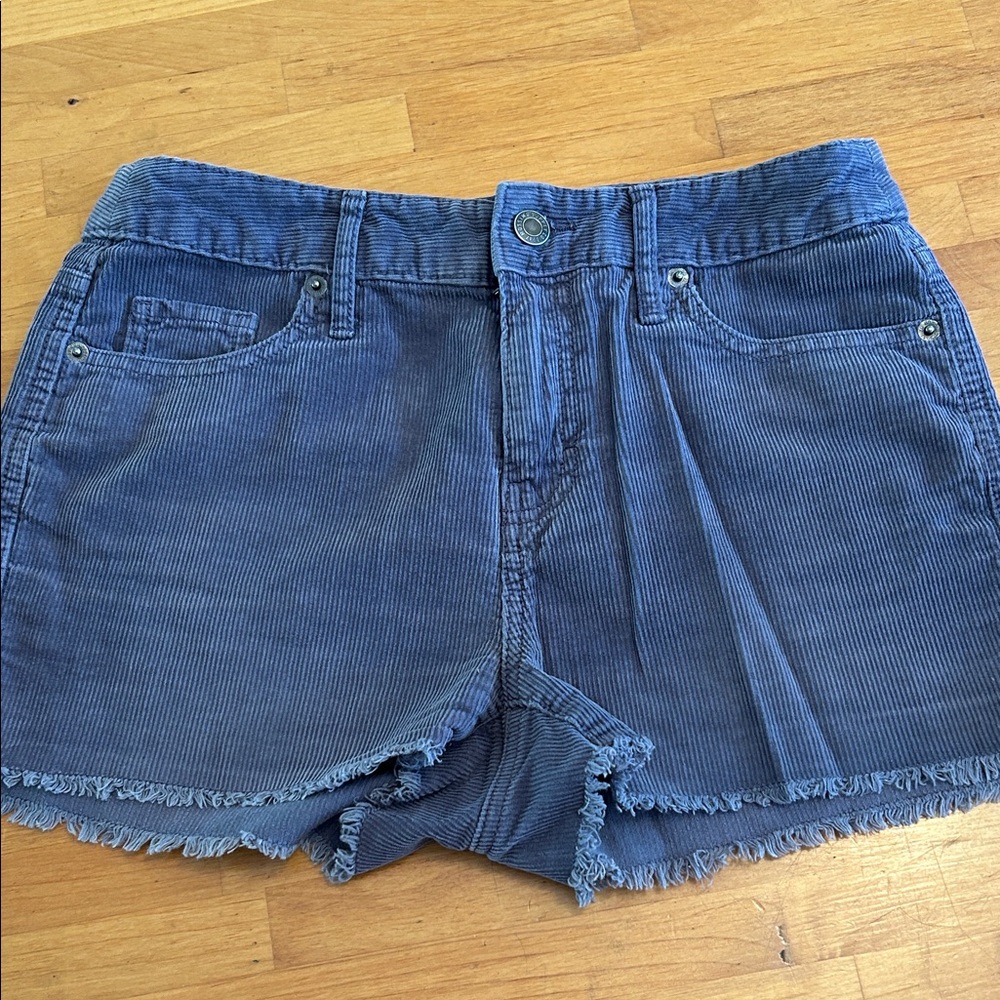 Mossimo Supply Co. Grey Corduroy Frayed Hem Women's Shorts